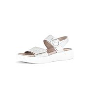 Gabor Damen Plateausandalen, Frauen Sandalen,Wechselfußbett,Moderate Mehrweite (G),Plateausandaletten,bequem,Ice (Silber/w),37.5 EU / 4.5 UK
