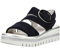 Keilsandalette GABOR, Damen, Gr. 38, nachtblau, Ziegenveloursleder, Schuhe, Sommerschuh, Riemensandale, Bequemschuh mit Best Fitting-Ausstattung (78423407-38) nachtblau