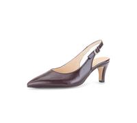 Slingpumps GABOR "Gabor Pumps Leder", Damen, Gr. 39, braun (mocca), Leder, Schuhe Slingpumps (72986719-39) mocca