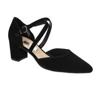 Gabor Riemchen Pumps schwarz Velour 71.343.17 - Größe 39