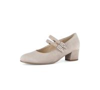 Gabor Damen Riemchen Pumps, Frauen Pumps,g-Weite,glatt-Leder,antikrosa,silbrt,Casual,Fashion,metallic,Effekt,Easy-Walking,Rabbit,38.5 EU / 5.5 UK