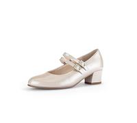 Gabor Damen Riemchen Pumps, Frauen Pumps,geschlossen,Gold,Holly-Jolly,Navy,Nappa-Leder,Night-Blue,Off-White,Oliv,weit,Puder (Gold),43 EU / 9 UK