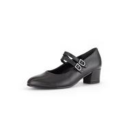 Gabor Damen Riemchen Pumps, Frauen Pumps,Komfort-Mehrweite,orthopaedisch,einlege-Sohlen,Soft-Move,daempfung,Best-Fitting,schwarz,39 EU / 6 UK