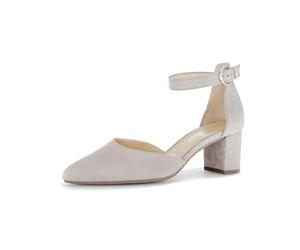 Gabor Damen Riemchen Pumps, Frauen Pumps,t-spange,elegant,Passform,Comfort,wechsel-Fussbett,Optifit,breit,Hovercraft,weich,f,Puder,36 EU / 3.5 UK