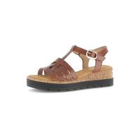 Gabor Damen Riemchensandalen, Frauen Sandalen,bequem,flach,Sommerschuhe,Freizeitschuhe,offene Schuhe,Strandschuhe,Camel (Gold),41 EU / 7.5 UK