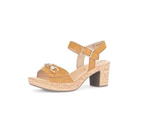 Gabor Damen Riemchensandalen, Frauen Sandalen,Best Fitting,Absatz,Sommerschuhe,Freizeitschuhe,offene Schuhe,Cognac (Gold),39 EU / 6 UK