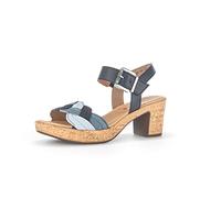 Gabor Damen Riemchensandalen, Frauen Sandalen,Best Fitting,offene Schuhe,Strandschuhe,Sandaletten,Sommersandalen,Absatz,blau Kombi,37.5 EU / 4.5 UK
