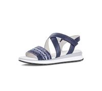 Gabor Damen Riemchensandalen, Frauen Sandalen,Derby,Silber,rosa,grau,beige,Lack,braun,klassisch,f,Komfort-Mehrweite,Marine Kombi,39 EU / 6 UK