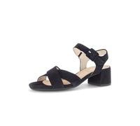 Gabor Damen Riemchensandalen, Frauen Sandalen,elastisch,gepolstert,polsterung,feminin,Wide-fit,h-Weite,Leder-Sohle,Navy,Dark-Blue,40 EU / 6.5 UK