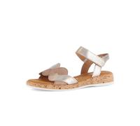 Gabor Damen Riemchensandalen, Frauen Sandalen,flach,Sommerschuhe,Freizeitschuhe,offene Schuhe,Strandschuhe,Puder/Sand(S.Kork),37 EU / 4 UK