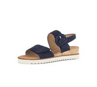 Gabor Damen Riemchensandalen, Frauen Sandalen,Freizeitschuhe,offene Schuhe,Strandschuhe,Sandaletten,Absatz,Blue (Kork/Creme),42 EU / 8 UK