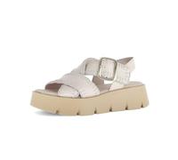Gabor Plateau Sandale rose creme Ziernaht 64.751.22 für Damen, beige, Gr. 38 EU / 5 UK