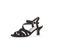 Gabor Damen Riemchensandalen, Frauen Sandalen,Freizeitschuhe,offene Schuhe,Strandschuhe,Sandaletten,Sommersandalen,schwarz (Gold),40 EU / 6.5 UK