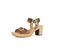 Gabor Damen Riemchensandalen, Frauen Sandalen,freizeitschuhe,offene schuhe,strandschuhe,sandaletten,sommersandalen,absatz,camel,40.5 EU / 7 UK