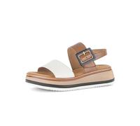 Gabor Damen Riemchensandalen, Frauen Sandalen,Holly-Jolly,Navy,Nappa-Leder,Night-Blue,Off-White,Oliv,offen,extra,Creme/Camel (LDS),39 EU / 6 UK