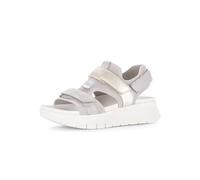 Plateausandaletten GABOR "Plateau Sandale", Damen, Gr. 42, silber (grau), Schuhe (69439127-42) grau