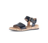 Gabor Damen Riemchensandalen, Frauen Sandalen,leger,Pass-Form,Pflege-leicht,Plateau,qualitaet,Respira,robust,schw(brma/S.Kork),39 EU / 6 UK