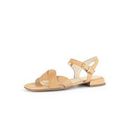 Gabor Damen Riemchensandalen, Frauen Sandalen,Leichte Mehrweite (G),offene Schuhe,Strandschuhe,Sandaletten,bequem,Peanut (Gold),40.5 EU / 7 UK