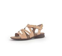 Gabor Damen Riemchensandalen, Frauen Sandalen,Leichte Mehrweite (G),offene Schuhe,Strandschuhe,Sandaletten,Sommersandalen,Peanut,42 EU / 8 UK