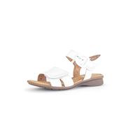 Gabor Damen Riemchensandalen, Frauen Sandalen,Leichte Mehrweite (G),Strandschuhe,Sandaletten,Sommersandalen,bequem,flach,Weiss,38.5 EU / 5.5 UK