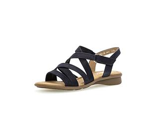Gabor Damen Riemchensandalen, Frauen Sandalen,Moderate Mehrweite (G),Sommerschuhe,Freizeitschuhe,offene Schuhe,Strandschuhe,Blue,40.5 EU / 7 UK