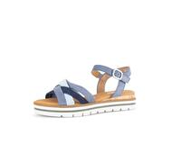 Gabor Damen Riemchensandalen, Frauen Sandalen,Moderate Mehrweite (G),Sommerschuhe,Freizeitschuhe,Strandschuhe,heav/Sky/RIV(Kork),37.5 EU / 4.5 UK