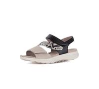 Gabor Damen Riemchensandalen, Frauen Sandalen,römersandalen,Sandaletten,Gladiatoren-Sandalen,Passform,Comfort,f,Mohair/Natur/schw,35.5 EU / 3 UK