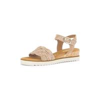 Gabor Damen Riemchensandalen, Frauen Sandalen,sacchetto,weich,sportlich,Weiss,schwarz,Jollys,rot,Glitzer,blau,f,Sand (Kork/Gold),39 EU / 6 UK
