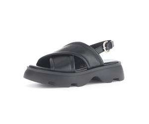 Gabor Damen Riemchensandalen, Frauen Sandalen,Sandaletten,Sommersandalen,Absatz,Sommerschuhe,Freizeitschuhe,schwarz(go/S.schw),37 EU / 4 UK