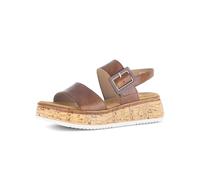 Gabor Damen Riemchensandalen, Frauen Sandalen,Sandaletten,Sommersandalen,bequem,flach,Sommerschuhe,Strandschuhe,Camel (LDS/S.Kork),42 EU / 8 UK