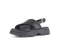 Gabor Damen Riemchensandalen, Frauen Sandalen,sandaletten,sommersandalen,sommerschuhe,freizeitschuhe,schwarz(go/S.schw),40.5 EU / 7 UK