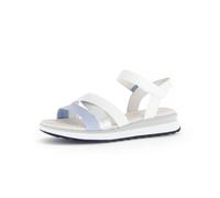Gabor Damen Riemchensandalen, Frauen Sandalen,Sommersandalen,bequem,flach,Sommerschuhe,Freizeitschuhe,Sky/Silber/Weiss,40 EU / 6.5 UK