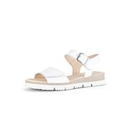 Gabor Damen Riemchensandalen, Frauen Sandalen,Sommersandalen,flach,Sommerschuhe,Freizeitschuhe,offene Schuhe,Strandschuhe,Weiss,38.5 EU / 5.5 UK