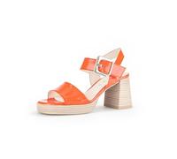 Gabor Damen Riemchensandalen, Frauen Sandalen,Sommersandalen,Sommerschuhe,Freizeitschuhe,offene Schuhe,Strandschuhe,Absatz,Pumpkin,37.5 EU / 4.5 UK