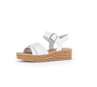 Gabor Damen Riemchensandalen, Frauen Sandalen,Sommerschuhe,Freizeitschuhe,offene Schuhe,Strandschuhe,Riemen,Riemchen,Weiss (Natur),40.5 EU / 7 UK