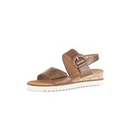 Gabor Damen Riemchensandalen, Frauen Sandalen,Strandschuhe,Sandaletten,Sommersandalen,Absatz,Sommerschuhe,Camel (Kork/Creme),40.5 EU / 7 UK