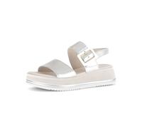 Gabor Damen Riemchensandalen, Frauen Sandalen,Strandschuhe,Sandaletten,Sommersandalen,bequem,flach,Sommerschuhe,Silber (LDS),40.5 EU / 7 UK