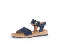Gabor Damen Riemchensandalen, Frauen Sandalen,wechsel-Fussbett,breit,Hovercraft,atmungs-aktiv,sacchetto,weich,Marine(brma/S.Kork),38.5 EU / 5.5 UK