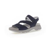 Gabor Damen Riemchensandalen, Frauen Sandalen,Wechselfußbett,Moderate Mehrweite (G),offene Schuhe,Strandschuhe,Sandaletten,Blue,41 EU / 7.5 UK