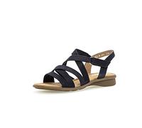 Gabor Damen Riemchensandalen, Frauen Sandaletten,Moderate Mehrweite (G),Strandschuhe,Sandaletten,Sommersandalen,Absatz,Lady,Blue,40.5 EU / 7 UK