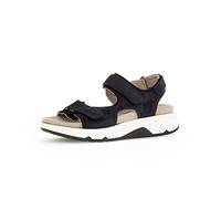 Gabor Damen Riemchensandalen, Frauen Sandaletten,Wechselfußbett,Moderate Mehrweite (G),flach,Women's,Lady,Ladies,Blue,37.5 EU / 4.5 UK