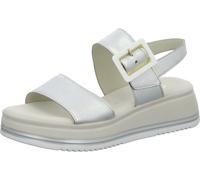 Gabor Damen Riemchensandalen, Frauen Sandalen,Strandschuhe,Sandaletten,Sommersandalen,bequem,flach,Sommerschuhe,Silber (LDS),40 EU / 6.5 UK