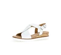 Gabor Damen Sandalen, Frauen Keilsandaletten,Moderate Mehrweite (G),keilabsatz,wedge-heel,bequem,flach,weiblich,weiss(Kork/offwhi),40 EU / 6.5 UK