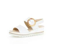 Gabor Damen Sandalen, Frauen Riemchensandalen,Best Fitting,weiblich,Ladies,Women's,Woman,Sommerschuhe,Keilsandaletten,Keilabsatz,Weiss,38 EU / 5 UK