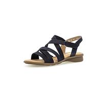 Gabor Damen Sandalen, Frauen Riemchensandalen,Moderate Mehrweite (G),Sommersandalen,bequem,flach,weiblich,Lady,Ladies,Women's,Blue,38 EU / 5 UK