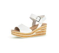 Gabor Damen Sandalen, Frauen Sandaletten,lady,ladies,women's,woman,sommerschuhe,keilsandaletten,keilabsatz,wedge-heel,hoch,weiss,38.5 EU / 5.5 UK