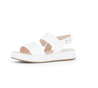 Gabor Damen Sandalen Sandale Glattleder Plateau Bequem Freizeit uni offwhit leder plateau sommer