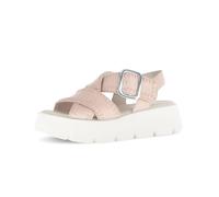 Gabor Damen Riemchensandalen, Frauen Sandalen,bequem,flach,Sommerschuhe,Freizeitschuhe,offene Schuhe,Strandschuhe,Rouge (S.Weiss),39 EU / 6 UK