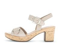Gabor Damen Riemchensandalen, Frauen Sandalen,beige,Lack,braun,klassisch,Komfort-Mehrweite,modisch,orthopaedisch,Soft-Move,Oak,39 EU / 6 UK