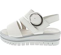 Gabor Plateau Sandalen weiß Klett Riemen 64.627.20 - Größe 38.5